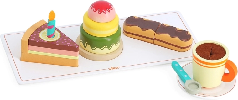 Vilac wooden sweet café set for kids