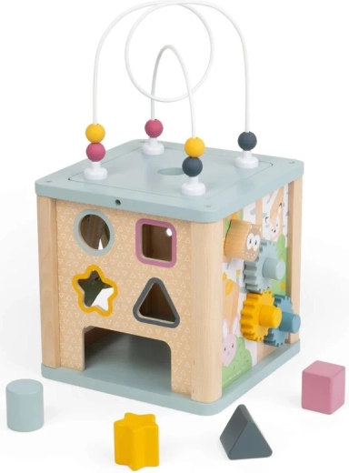 Bigjigs Toys motorikos aktyvumo kubas su labirintu