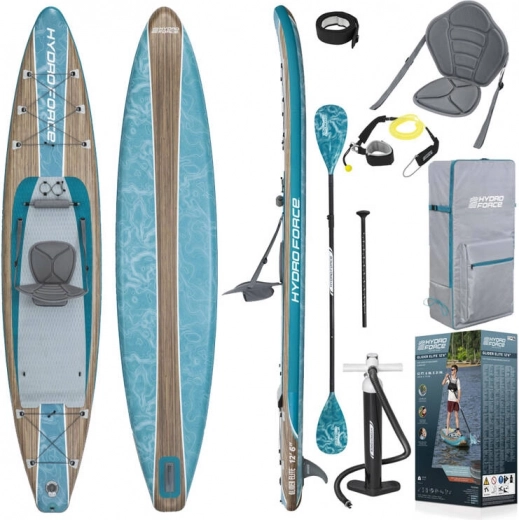 Inflatable paddleboard Hydro-Force Glider Elite 381x79x15cm 2in1