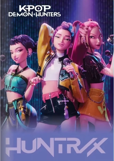 Langeliais mokyklinis sąsiuvinis KPop Demon Hunters A4, 50 lapų, violetinis