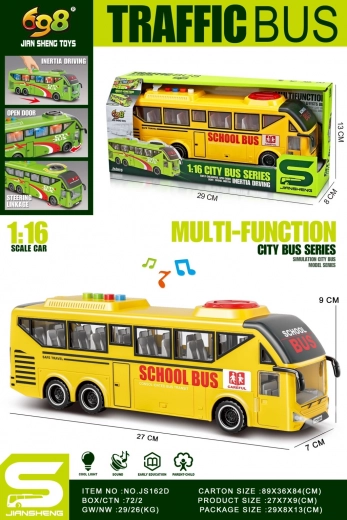 Mokyklinis autobusas 1:16 geltonas