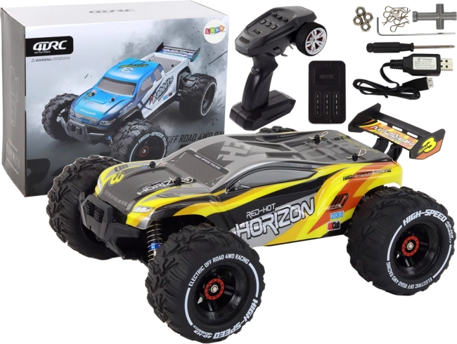 Bekelės RC automobilis RABBITS 4WD 2.4G geltonas