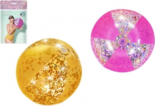 Pripučiamas paplūdimio kamuolys Glamour 41 cm – auksiniai blizgučiai