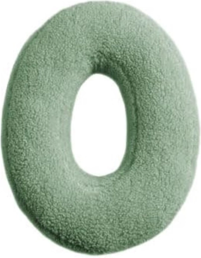 Mealini pliušinė raidė O, žalia – 1 vnt.