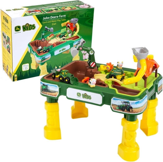 Children's Play Table with Sandbox John Deere Farm
