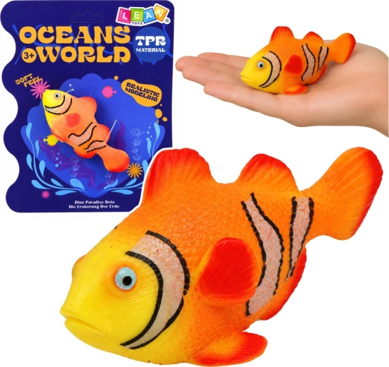 Rubber figure of an ocellaris clownfish (pot-bellied) 10.5 cm
