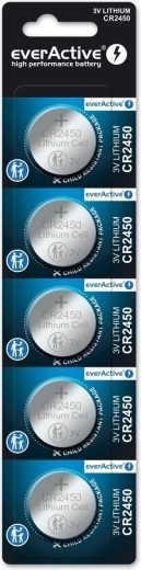 Lithium Coin Batteries CR2450 - Set of 5 pcs