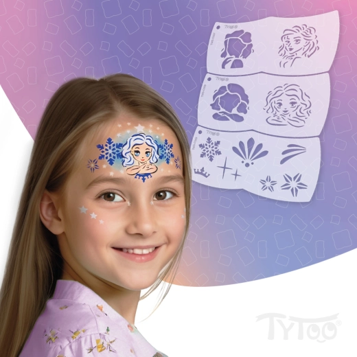 TyToo Mosaic veido dažymo trafaretai „ledo karalienė“ – 3 vnt.