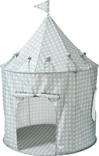3 Sprouts vaikiška palapinė recycled gingham blue
