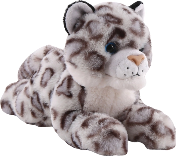 Plush Snow Leopard Lying 25 cm