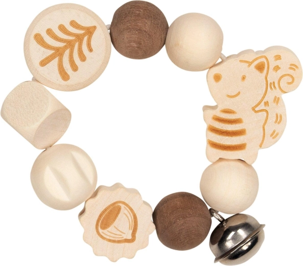 Elastic teether and rattle with squirrel - 1 piece
