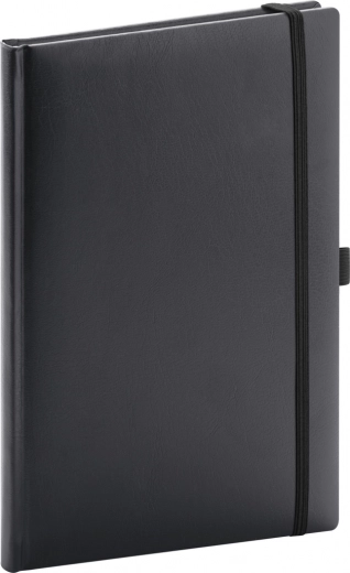 Taškuotas užrašų sąsiuvinis NOTIQUE Balacron juodas 15 x 21 cm