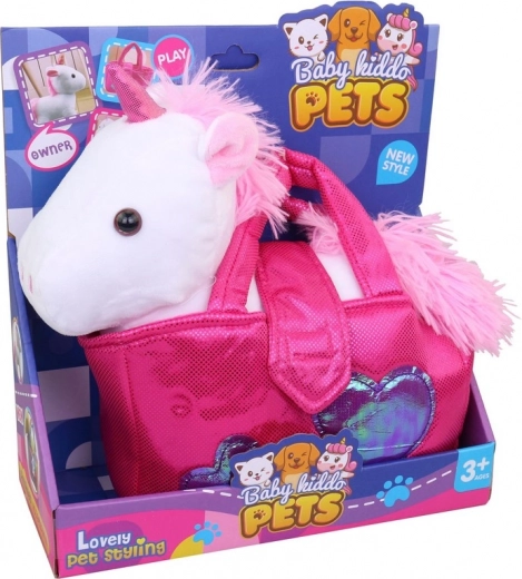 Unicorn in Bag White 22 cm