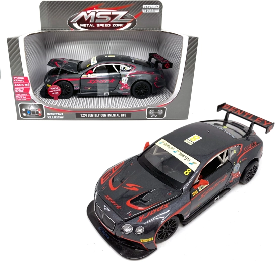 Metalinis Bentley Continental GT3 Concept modelis 1:24 su šviesos ir garso efektais