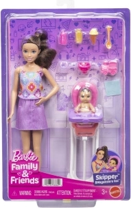 Barbie Skipper Babysitters – auklė su maitinimo kėdute