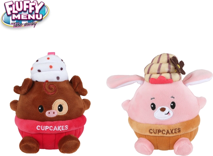 Pliušinis meškiukas Cupcake Fluffy Menu 14 cm