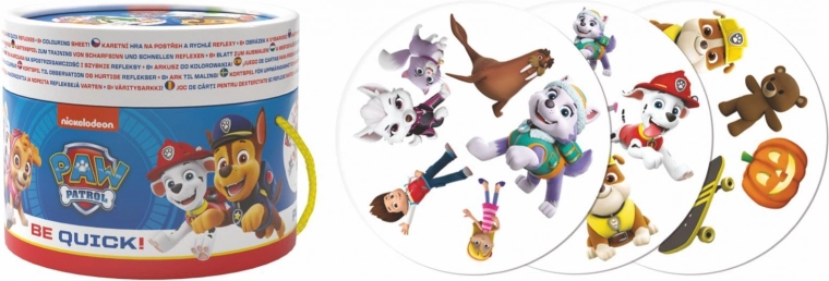 Pastabumo kortų žaidimas PAW PATROL popieriniame tūbelyje
