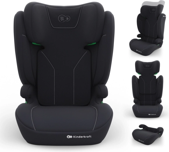 Kinderkraft automobilinė kėdutė i-spark 2 plus i-size 100–150 cm juoda