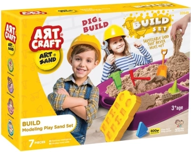 ART CRAFT kinetinio smėlio statybų rinkinys, 600 g