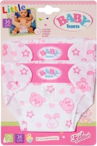 BABY born sauskelnės lėlėms 36 cm – 2 vnt.