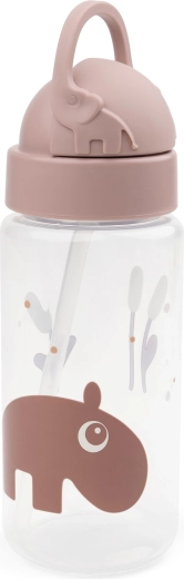 Done by Deer vaikiškas buteliukas su šiaudeliu Ozzo rožinis 350 ml