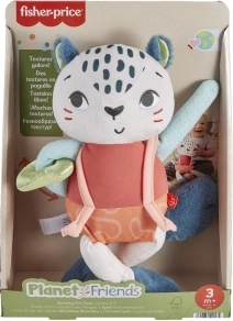 Fisher-Price Planet Friends plush panther – sensory toy for babies