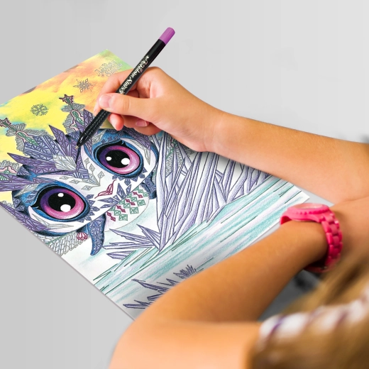 Išsamios iliustracijos, kurias smagu spalvinti