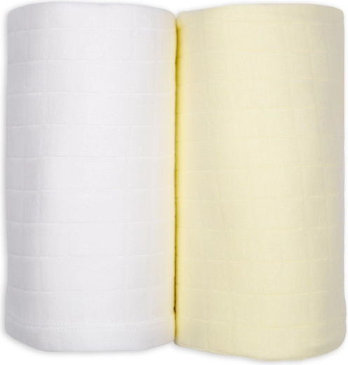 Lodger Swaddler Solid vystyklų rinkinys 2 vnt. 110 × 110 cm Cloud Dancer/Butter