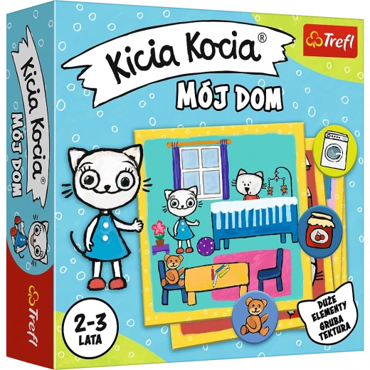 Kortų žaidimas „Katinas Kicia. Mano namai“ vaikams