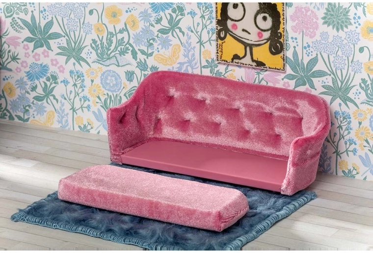 Sofa jaukiai svetainei mini pasaulyje