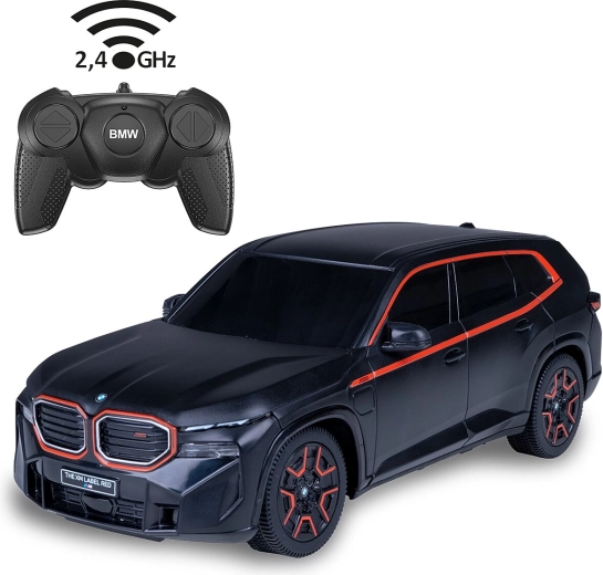 Nuotoliniu būdu valdomas automobilis BMW XM, mastelis 1:24, juodas