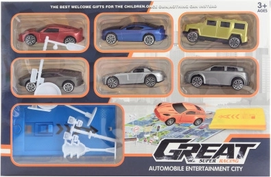 Launcher Car Set with Signs and Track