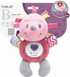 Interactive plush hedgehog with light and melodies