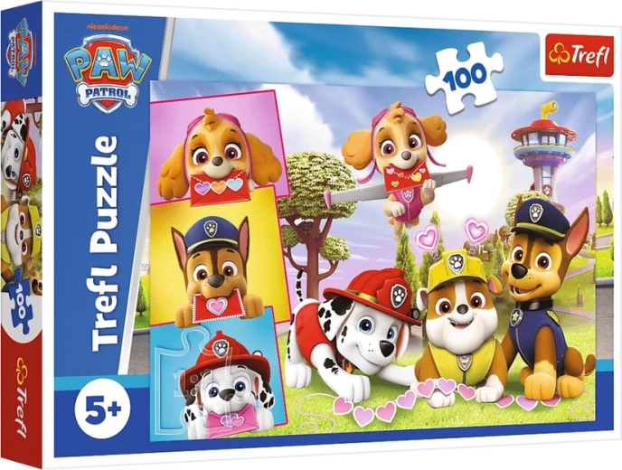 Dėlionė 100 dalių – Bebaimės mergaitės – PAW PATROL – Trefl