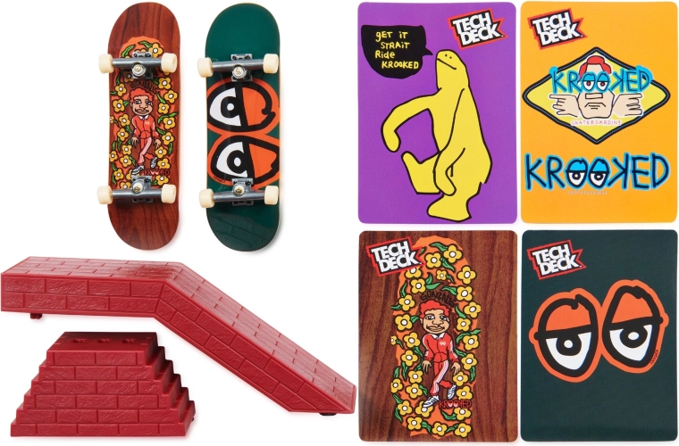 Dvi KROOKED fingerboard lentos