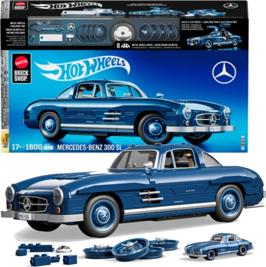 Konstruktorius HOT WHEELS Mercedes‑Benz 300 SL 1:12, 1600 dalių