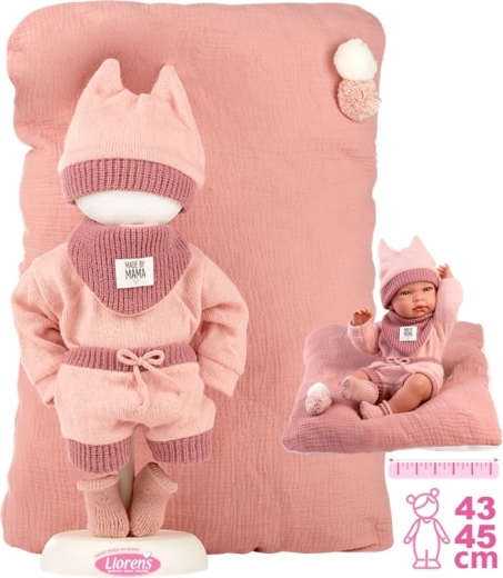 Llorens drabužėlis lėlei New Born 40–42 cm su priedais, 5 dalių rinkinys