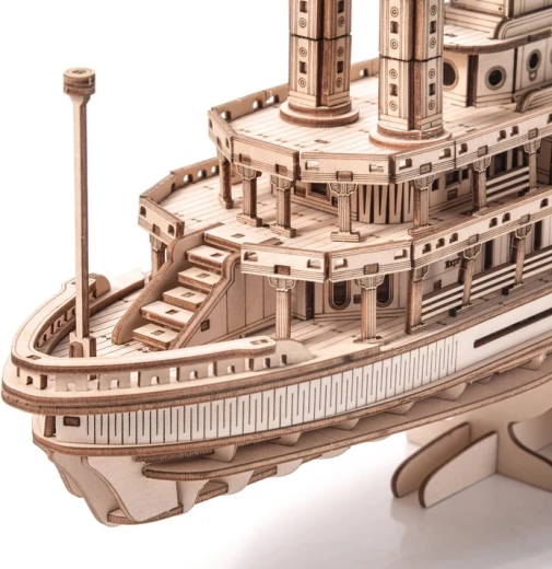 Precisely cut pieces and glue-free assembly