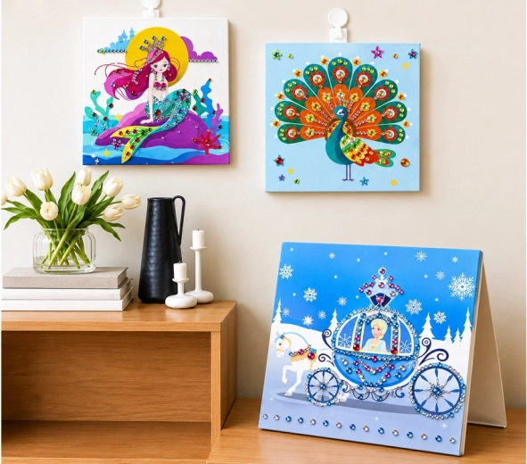Finished pictures as room decoration