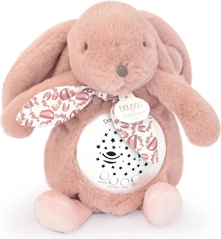 Doudou Musical Night Light with Projection – Pink Bunny