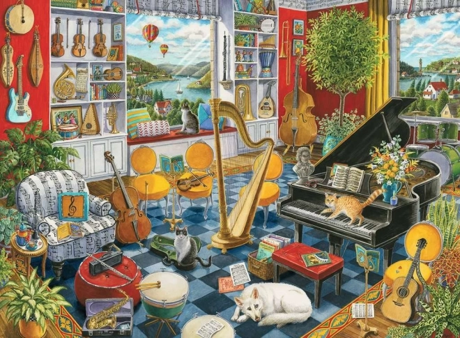 Ravensburger dėlionė „Muzikos kambarys“ 500 detalių