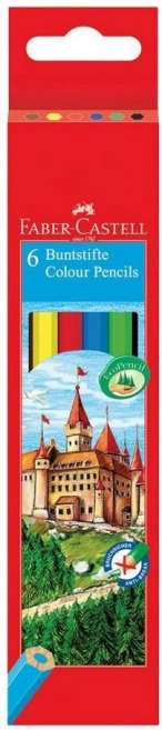 Spalvoti pieštukai FABER-CASTELL, 6 spalvų rinkinys