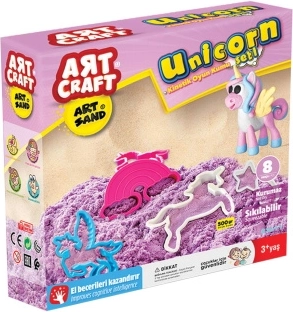 Art craft kinetinis smėlis vienaragiai 500 g – 1 vnt.