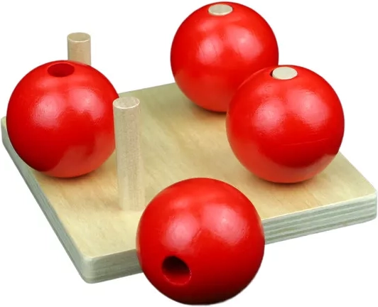 Placing onto pegs trains coordination