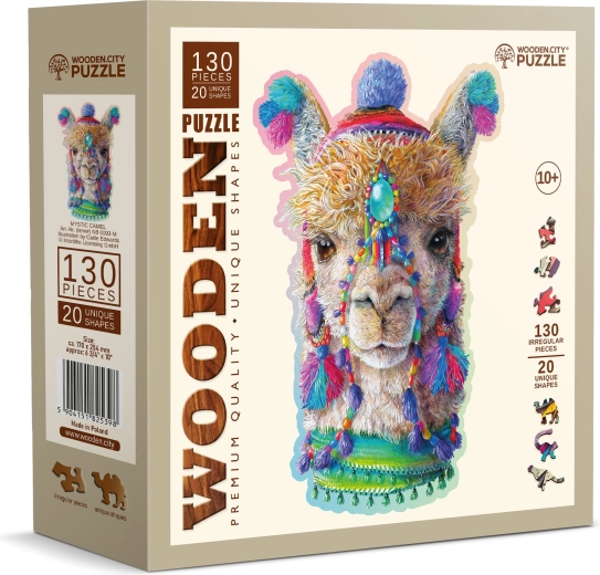 WOODEN CITY Wooden Puzzle Mystic Llama 130 Pieces