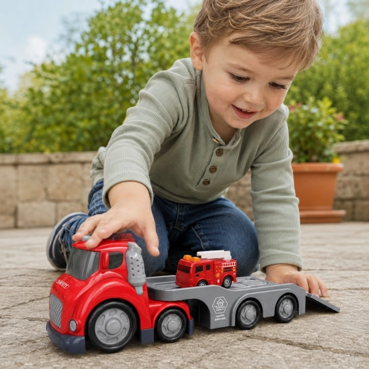 Transport trailer with ramp