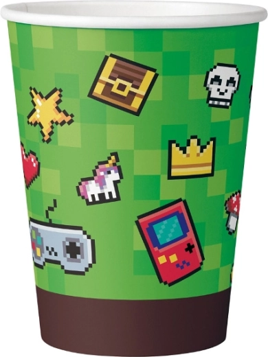 Popieriniai puodeliai Game On 200 ml (pakuotė 6 vnt.)