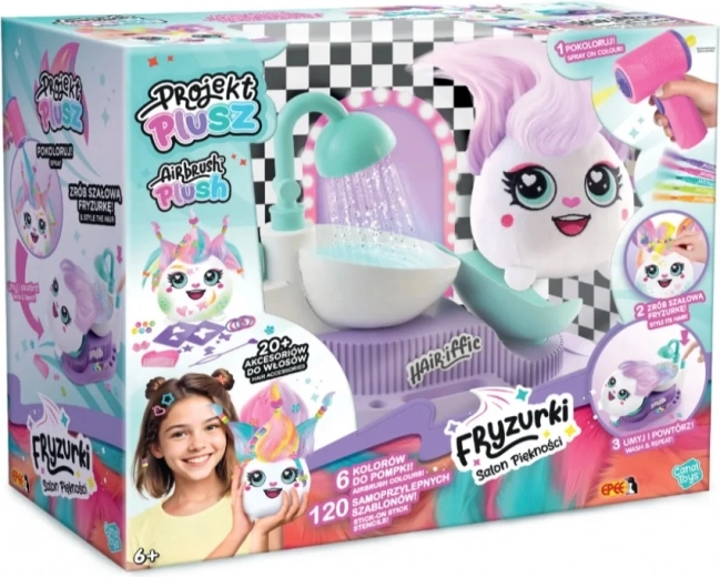 Epee Project Plush Hairstyles – Beauty Salon with Airbrush and Plush Pet for Decorating