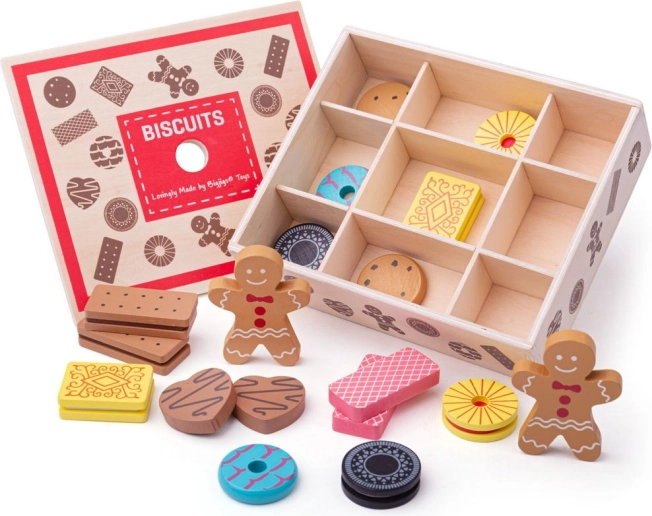 Wooden Box with Cookie Toys