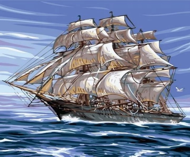 Norimpex Paint by Numbers Sailboat at Sea 40 × 50 cm